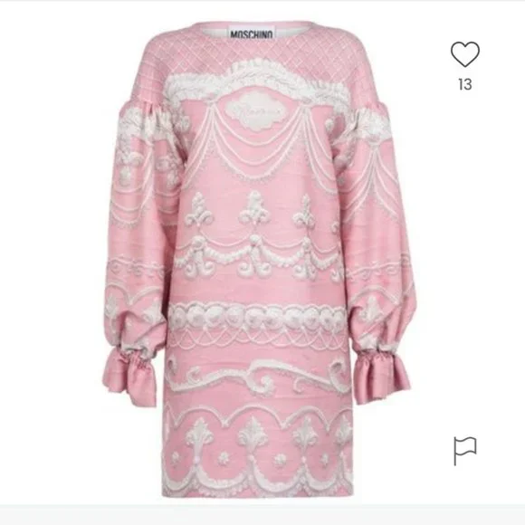 Moschino | Dresses | Moschino Icing Cake Pink Puff Shift